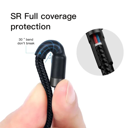 Usb Кабель-зарядка TYPE-C на TYPE-C Baseus Cafule PD2.0 1м (CATKLF-GG1) серо-черный