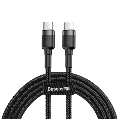 Usb Кабель-зарядка TYPE-C на TYPE-C Baseus Cafule PD2.0 1м (CATKLF-GG1) серо-черный
