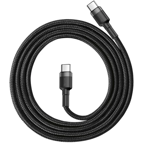 Usb Кабель-зарядка TYPE-C на TYPE-C Baseus Cafule PD2.0 1м (CATKLF-GG1) серо-черный