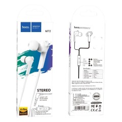Стереонаушники Hoco M72 с микрофоном белые
