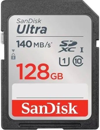 SDXC карта памяти Sandisk 128GB Ultra UHS-I (140 Mb/s) SDSDUNB-128G-GN6IN