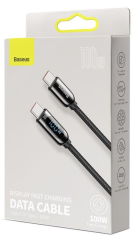 Кабель-зарядка Type-C на Type-C Baseus Display 100W 1м (CATSK-B01) черный
