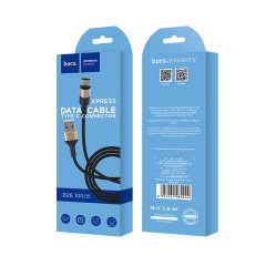 Usb Кабель-зарядка Type-C Hoco X26 Xpress 3A 1м в тканевой оплётке чёрный