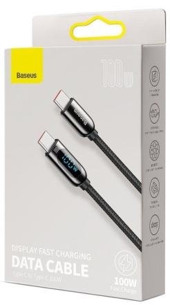 Кабель-зарядка Type-C на Type-C Baseus Display 100W 2м (CATSK-C01) черный