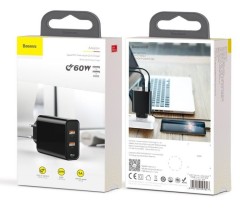 Сетевое зар. устр. Baseus Speed PPS Three Output 2USB+1C 5A 60W (CCFS-G01) черное