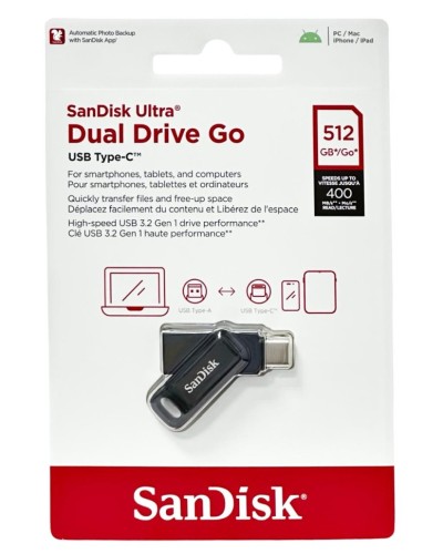 3.2 USB флеш накопитель SanDisk 512GB Ultra Dual Drive Type-c (SDDDC3-512G-G46) черный