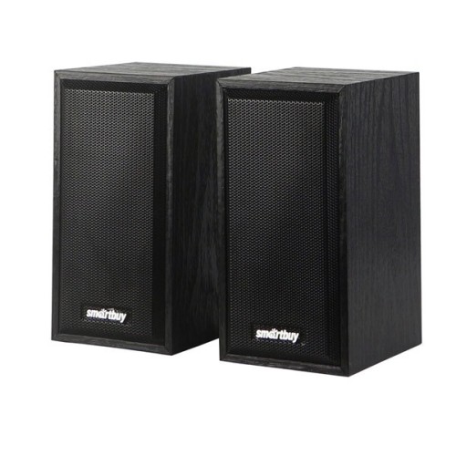 Акустическая система 2.0 SmartBuy ONE, дерево, 6 Вт, питание от USB, черная (SBA-101)/20
