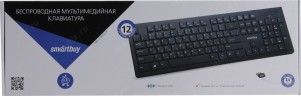 Клавиатура беспроводная мультимедийная Smartbuy 206 черная (SBK-206AG-K)/20