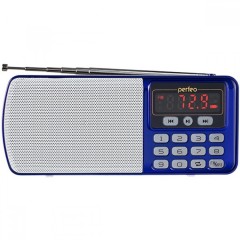 Портативный радиоприемник Perfeo Егерь 3Вт/FM/AUX/USB/MicroSD/1000mAh (PF_5027) синий