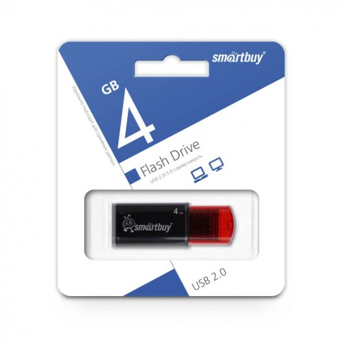 USB флеш накопитель Smartbuy 4GB Click Black (SB4GBCL-K)