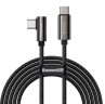 Кабель-зарядка Type-C на Type-C Baseus 100W 2м (CATCS-A01) чёрный угловой