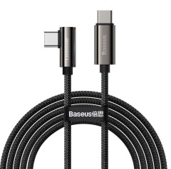 Кабель-зарядка Type-C на Type-C Baseus 100W 2м (CATCS-A01) чёрный угловой