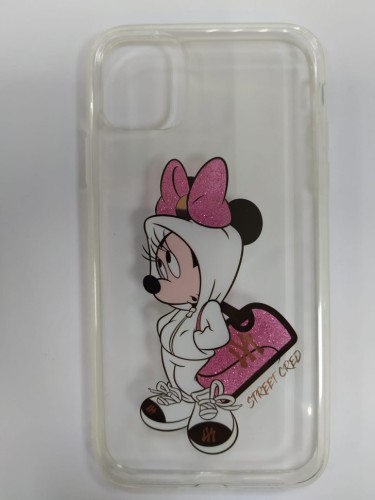 Накладка для i-Phone 11 пластик прозрачный с рисунками