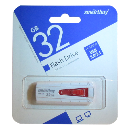 USB флеш накопитель Smartbuy 32GB Iron White (SB32GBIR-W)