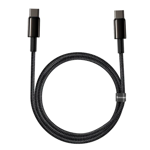 Кабель-зарядка Type-C на Type-C Baseus Tungsten Gold 100W 1м (CATWJ-01) черный
