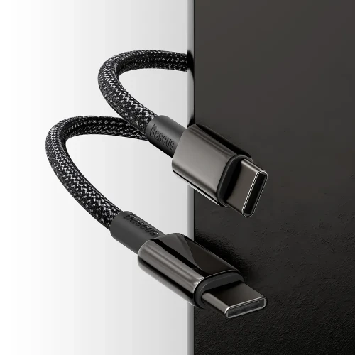 Кабель-зарядка Type-C на Type-C Baseus Tungsten Gold 100W 1м (CATWJ-01) черный