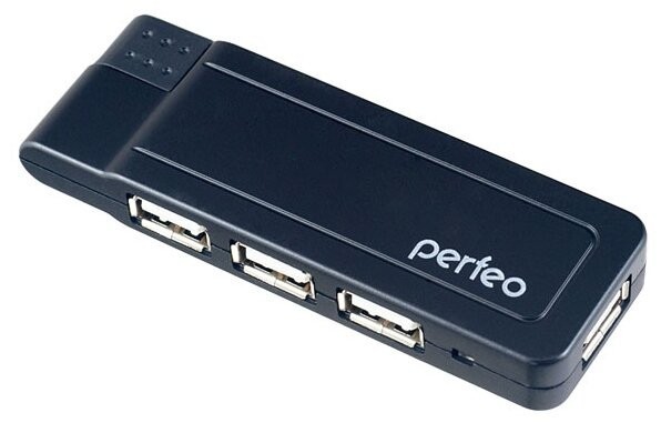 USB-HUB Perfeo 4 Port, (PF-VI-H021 Black) чёрный