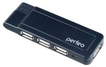 USB-HUB Perfeo 4 Port, (PF-VI-H021 Black) чёрный