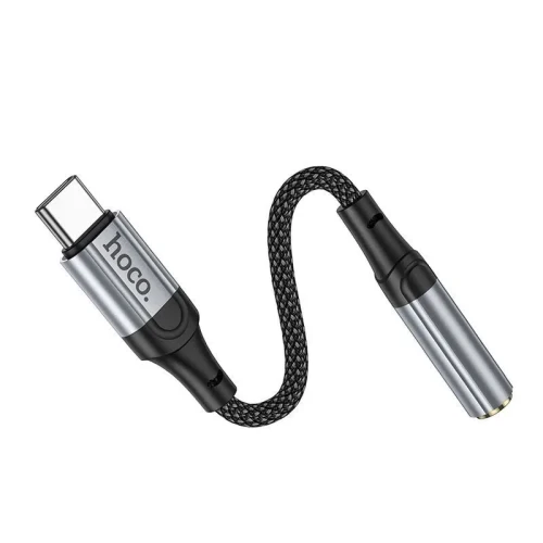 Переходник Hoco LS36 Type-C на AUX3.5 12см черный