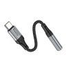 Переходник Hoco LS36 Type-C на AUX3.5 12см черный