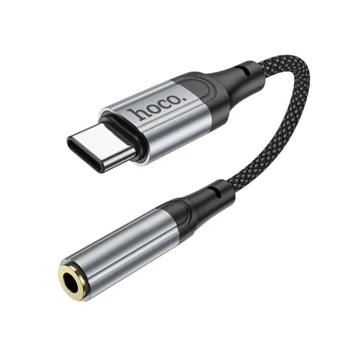 Переходник Hoco LS36 Type-C на AUX3.5 12см черный