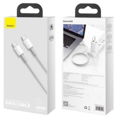 Кабель-зарядка Type-C на Type-C Baseus High Density Braided 100W 1м (CATGD-02) белый
