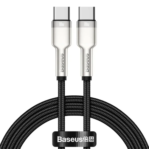 Кабель-зарядка Type-C на Type-C Baseus Cafule Metal 100W 1м CATJK-C01 черный