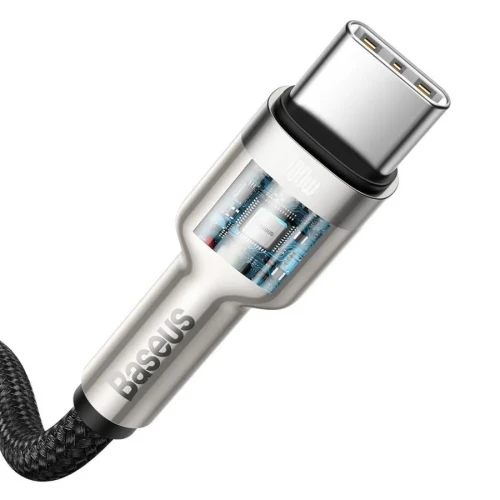 Кабель-зарядка Type-C на Type-C Baseus Cafule Metal 100W 1м CATJK-C01 черный