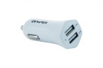 Автомобильное заряд. устр. Awei 2USB 3.4A C-300 белое