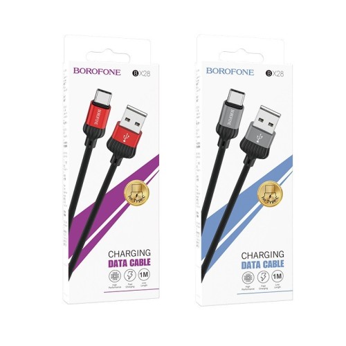 Usb Кабель-зарядка Type-C Borofone BX28 1м 3A чёрный