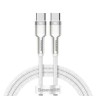 Кабель-зарядка Type-C на Type-C Baseus Cafule Metal 100W 1м CATJK-C02 белый
