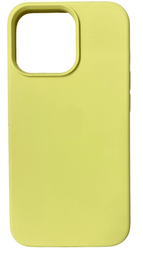 Чехол-накладка i-Phone 13 Pro Silicone icase №51 бледно-желтая