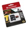 micro SDHC карта памяти Transcend 8GB Class 6 (с адаптером SD)