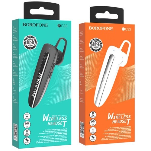Bluetooth-гарнитура Borofone BC33 150mAh/12ч/BT50 черная
