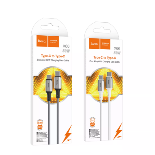 Usb Кабель-зарядка Type-C на Type-C Hoco X66 1м 60W белый