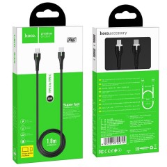 Usb Кабель-зарядка Type-C на Type-C Hoco X45 1.8м 3A черный