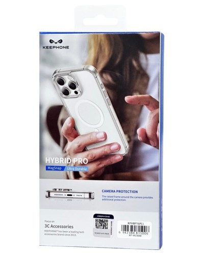 Накладка для i-Phone 16 Pro Keephone Hibrid Pro MagSnap прозрачный