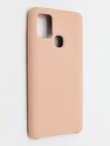 Накладка для Samsung Galaxy A21S Silicone cover пудро