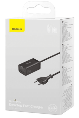 Сетевое зар. устр. Baseus GaN3 Pro Fast Charger 2USB/2C 65W (CCGP040101) черное