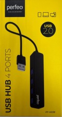 Perfeo USB-HUB 4 Port, (PF-D0784 Black) чёрный