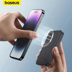 Powerbank с беспроводной зарядкой Baseus Magnetic Mini Air Slim 10000mAh 20W (P10059001113-00) черный