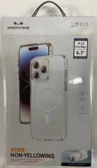 Накладка для i-Phone 15 Pro Max Keephone Non-Yellowing Magsafe прозрачный