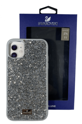 Накладка для i-Phone 11 6.1" Swarovski серебристый