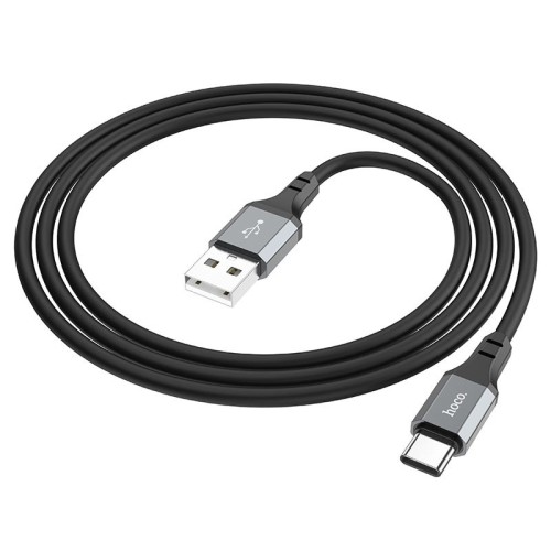 Usb Кабель-зарядка Type-C Hoco X86 3A 1м мягкий силиконовый черный