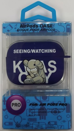 Силиконовый светящийся в темноте чехол для AirPods Pro Luxo Kaws рисунок №1