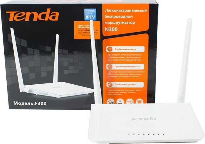 Wi-Fi роутер Tenda F300 белый