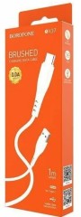 Usb Кабель-зарядка Type-C Borofone BX37 Wieldy 3A 1м в оплётке PVC белый