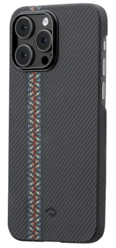 Накладка для i-Phone 14 Pro 6.1" Pitaka Magez Case 3 чёрная с узорами