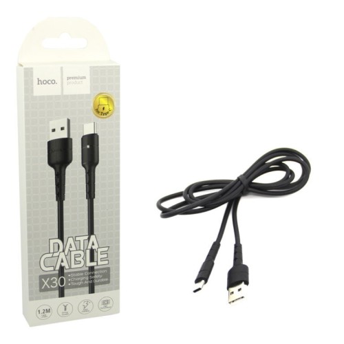 Usb Кабель-зарядка Type-C Hoco X33 Surge 5A 1м силиконовый чёрный