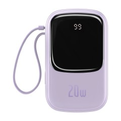 Powerbank Baseus Qpow 20000mAh 1USB/USB-C 20W с проводом Lightning (PPQD-H05) сиреневый